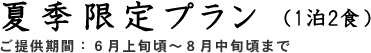 夏季限定プラン